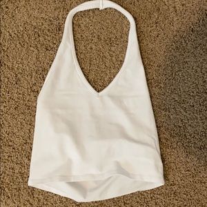 Brandy Melville white halter top.